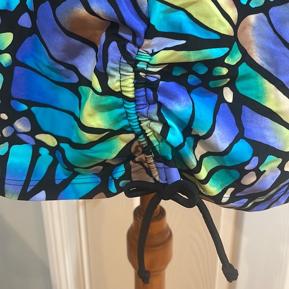 Ocean dreams signature butterfly tankini size 18W green purple turquoise nwts - Picture 4 of 13